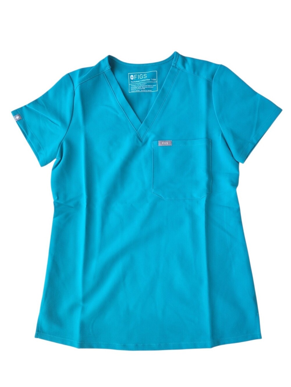 Figs Teal Catarina One Pocket Scrub Top Size XXS Womens NWT New - Picture 3 of 6